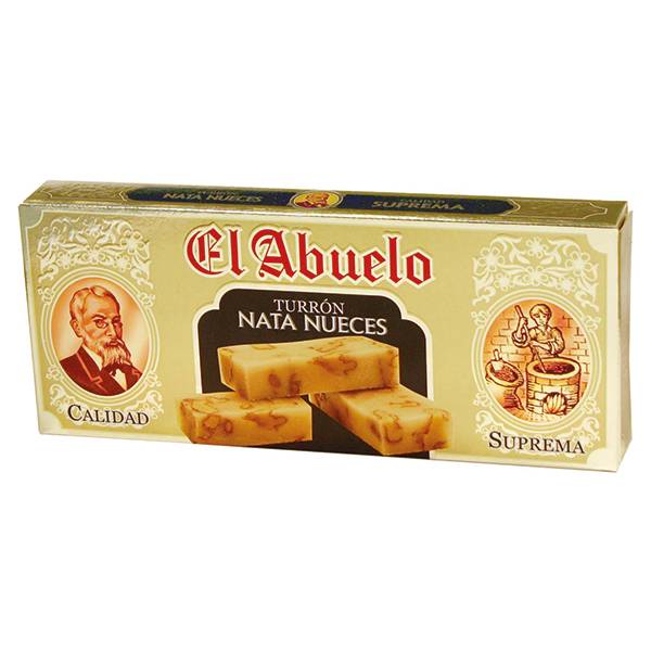 Turrón nata nueces 300 gr